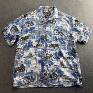 HARLEY-DAVIDSON Hawaiian Made USA Harley Motorcycle SHORT SLEEVE Size XL Shirt